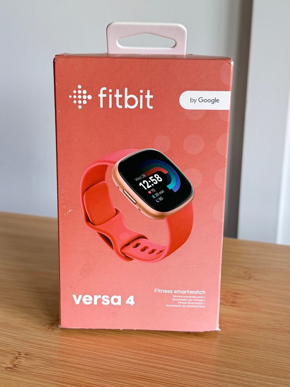 Google Fitbit Versa 4 Smartwatch Pink Sand Copper Rose GPS Fitness Watch